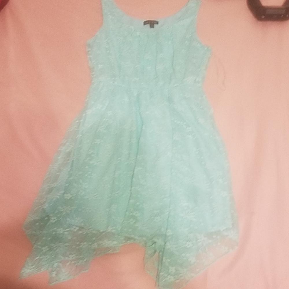 Cute Mint Green Laced Summer Dress